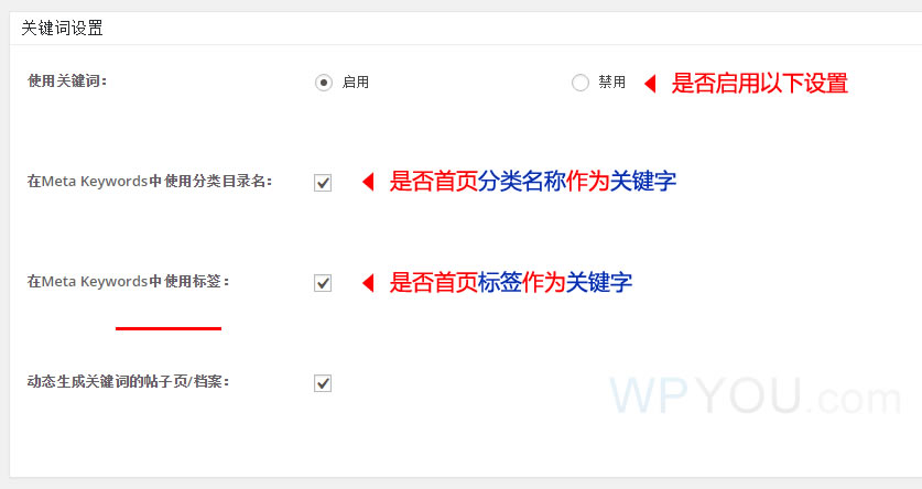 All in One SEO Pack插件选项
