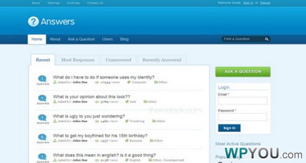 WordPress问答主题模板下载汇总 - 免费企业主题 - 1