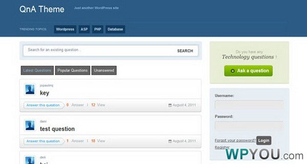 WordPress问答主题模板下载汇总 - 免费企业主题 - 2