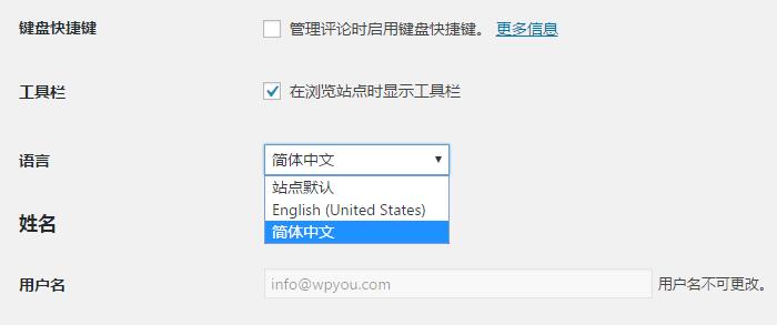 WordPress语言设置（中英文版切换） - 常见问题 - 2