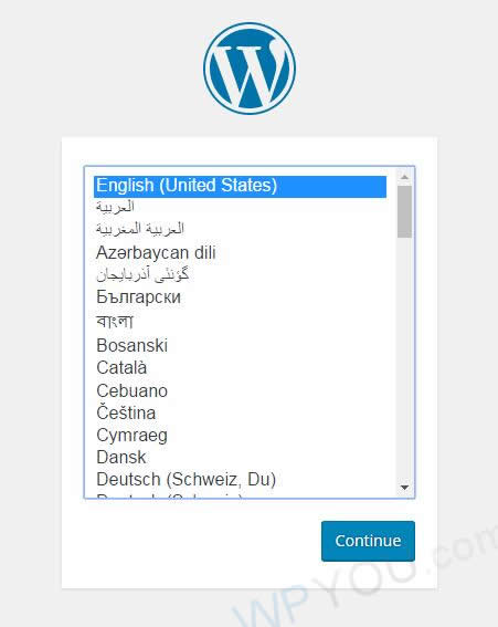 WordPress语言选择