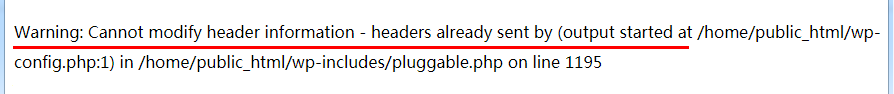 WordPress出现Warning: Cannot modify header information – headers already sent by(output started at / ... wp-config.php 的解决方法 - 博客 - 1